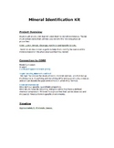 Project Based Learning: Identifying Minerals Project