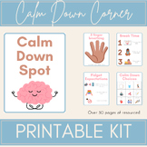 Calm Down Corner Printable Kit | SEL & Self-Regulation Tools for Elementary
