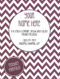 Plum Themed Editable Teaching Portfolio