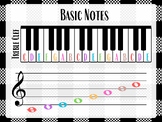 Farmhouse Music Poster - Treble Clef & Piano