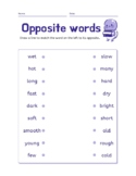 Antonyms Opposite Word Match