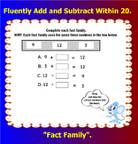Fluently add and subtract within 20.