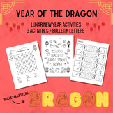 Lunar New Year | 2024 Year of the Dragon Activities, Bracelet, Word Search