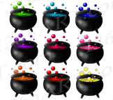 Witch Cauldron Halloween Clipart, Party Invitations, Halloween Clip Art