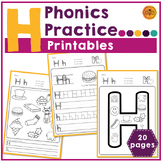 Letter "H" Phonics Practice Printables