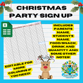 Classroom Christmas Party Sign Up Sheet | Google Sheets