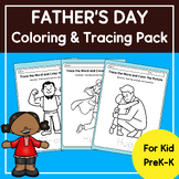 FatherÂ¡Â¯s Day Coloring & Tracing Pack | Fine Motor&Writing Activities for PreKÂ¨CK