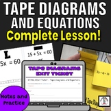 Tape Diagrams and Equations Scavenger Hunt, Foldable and Extras