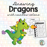 Roll A Dragon ? How to Draw a Dragon Art Activity ? Rainbow Color Lesson