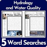 Hydrology and Water Quality Word Search Puzzle BUNDLE