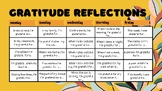 Daily Gratitude Reflections Month Calendar