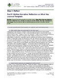 CAL TPA 1 (Math Kindergarten)- Part F: written narrative reflection