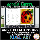 Digital Pixel Art Math Complementary Supplementary and Vertical Angles