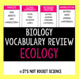 Biology Vocabulary Review Game - Ecology