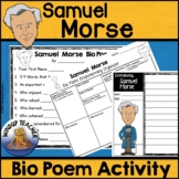 Samuel Morse Biography Poem Activity and Writing Paper