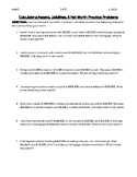 Calculating Assets, Liabilities, & Net Worth Practice Problems
