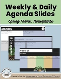 Weekly & Daily Agenda Templates: Spring Houseplant Theme