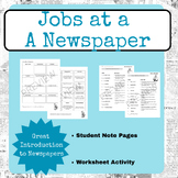 Jobs at a Newspaper Lesson and Activity