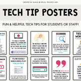 Technology Posters for Staff & Students - Tech Tips, Keyboard Shortcuts & More