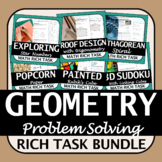 Math Rich Task Bundle | Geometry Surface Area Volume | Engaging Problems | PBL