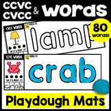 CCVC & CVCC Words Playdough Mats, 2 letter Consonant Blends with Short Vowels