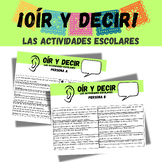 CI Partner Read Aloud Story with comprehension questions: actividades escolares