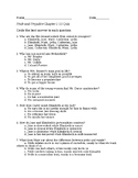 Pride and Prejudice Chapter 1-10 Quiz