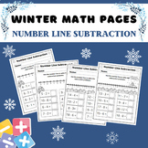 WINTER Math Pages - Number Line Subtraction within 10 and 20