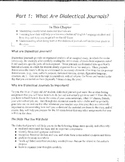 Dialectical Journal:  A Student Guide