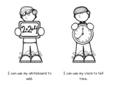 I Love Math guided reading and coloring book - sight word practice