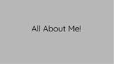 All About Me Activities!
