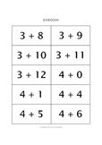 Addition Facts Game / Activity   KABOOM!