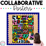 4th Grade Collaborative Coloring Poster Back to School Bulletin Board