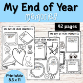 End of Year Memory Book Class Awards & Survey Letter to next year Bucket list