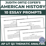 American History | Ortiz Cofer | Q3 Essay Prompts | AP Lit Open Ended Response