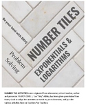Exponential and Logarithmic Equations - A NUMBER TILE Activity