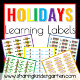 Holiday Learning Labels (Word Doc)