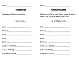 Open House Activity