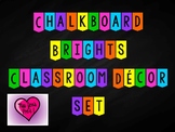 Chalkboard bright decor set