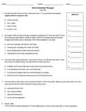 TEKS 5.9C Environmental Changes Assessment