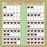 Spring: Lady Bug Ten Frames and Counting Math Clip Art