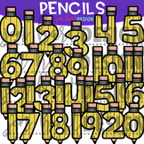 Numbers Clip Art - Pencil Numbers {jen hart Clip Art}
