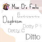 5 Personal and Commercial Use Print and Cursive Font Pack | Daydream
