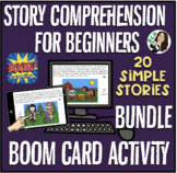Story Comprehension for Beginners BOOM Card Activity BUNDLE: Distance Learning