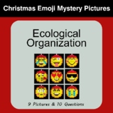 Christmas Emoji: Ecological Organization - Science Quiz & Mystery Pictures