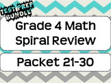 Grade 4 Math Spiral Review Pack 21-30