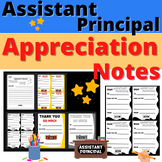 Assistant Principal Appreciation Thank You Cards Notes Letters Activity