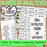 Spring Adjective Worksheets and Sorting Mats for Degress of Adjectives