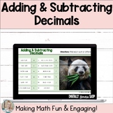 Adding and Subtracting Decimals Digital Self-Checking Activity