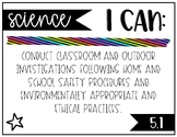 "I Can" Statements (Objectives) - 5th Grade Science